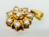 18ct yellow gold flower pendant with diamonds