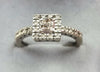 9ct White Gold  Diamond Ring Size Q1/2