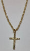 14CT Yellow Gold Cross & Chain 18”