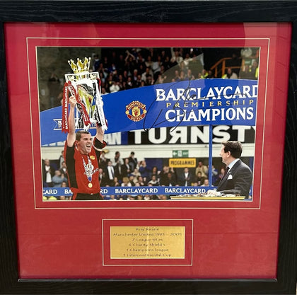 Manchester United ‘Roy Keane Signed’ Barclaycard Premiership Title Memorabilia, **COLLECTION ONLY**