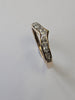 9ct Gold Diamond Wishbone Ring Size Q 1/2