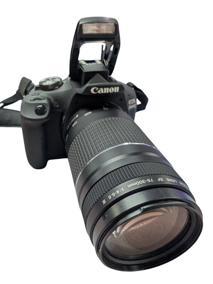 Canon Eos 2000D SLR Camera with canon  75-300mm lens