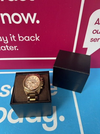 MICHAEL KORS ROSE GOLD STAINLESS STEEL WATCH BOXED