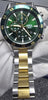 Lorus Green Dial Solar Chronograph Mens Watch - Near Immaculate - Boxed