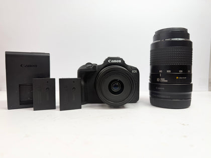 Canon EOS R100 Mirrorless Camera With RF 18-45mm IS STM Lens + 80-200mm Lens