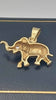 375 9ct yelow gold elephant charm in box 2.0g
