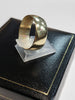 9ct Yellow Gold Wide Band Ring - Size R - 4.62g - Hallmarked