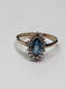 9ct Gold Diamond & Blue Stone Ring