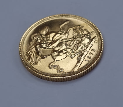 22ct Gold Full Sovereign Coin 1979 Queen Elizabeth II