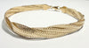 9ct yellow gold braided herringbone bracelet 7"