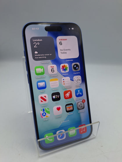 Apple iPhone 16 128GB blue smartphone unlocked unboxed (96% batt health)