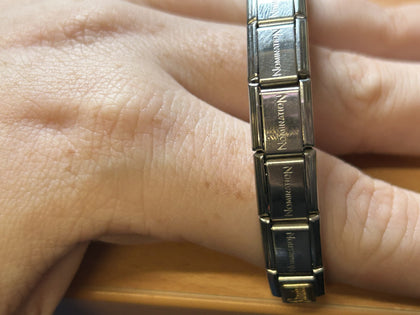 nomination bracelet  with grandad charm