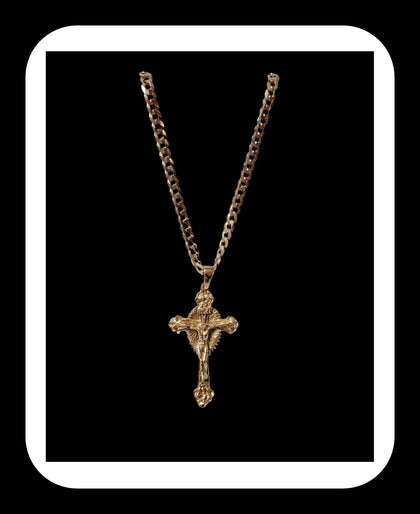 9 Carat Gold Chain and 9 Carat Gold Cross