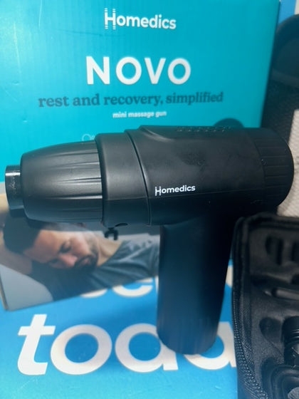 Homedics Novo Mini Massage Gun With Travel Case & 4 Attachments