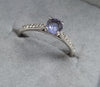 9ct Gold Solitaire Tanzanite Diamond Ring O 1/2
