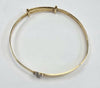 9ct Gold Babies Bangle with Cross