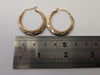 9ct Gold Patterned Earrings