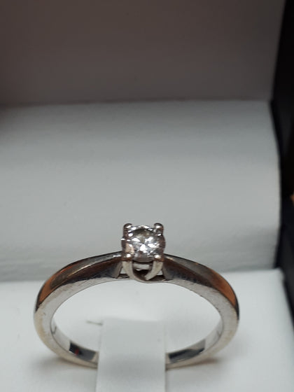 9CT WHITE GOLD 0.25 DIAMOND ENGAGEMENT RING