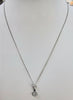 Silver Necklace 18" With CZ Pendant
