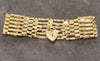 Vintage 1980 9ct Yellow Gold 6 Bar Gate Bracelet with Padlock Fastening