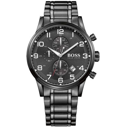 Hugo Boss 1513180 Aeroliner Mens Chronograph Watch - Black.