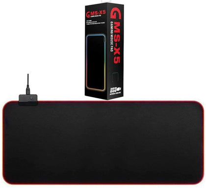 Gms-x5 800x300x4mm Colorful Symphony Glowing Gaming Mouse Pad Black.