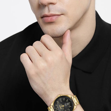 Hugo Boss VISIT Men's Gold IP Bracelet Watch.