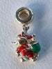 Pandora Disney Silver CZ & Enamel Santa Mickey Dangle Charm