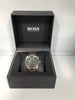 HUGO BOSS MENS WATCH (BROWN LEATHER STRAP)