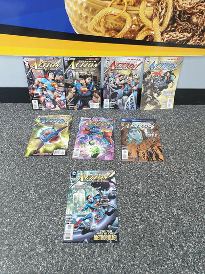 joblot bundle 8x superman action comic books.