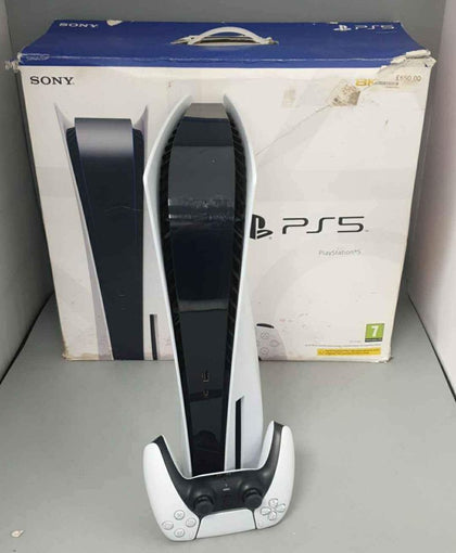 Playstation 5 Console, 825GB, White, Boxed with leads and one controller.
