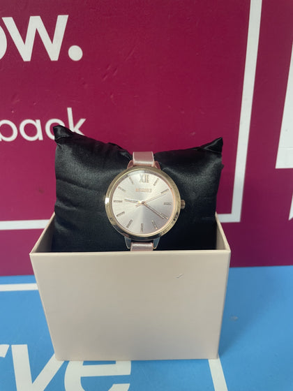 MISSGUIDED ROSE GOLD PINK WATCH BOXED.