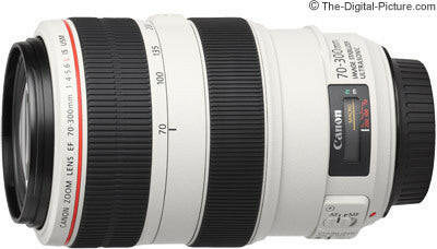 Canon ef 70-300MM f4-5.6 IS USM White Lens.