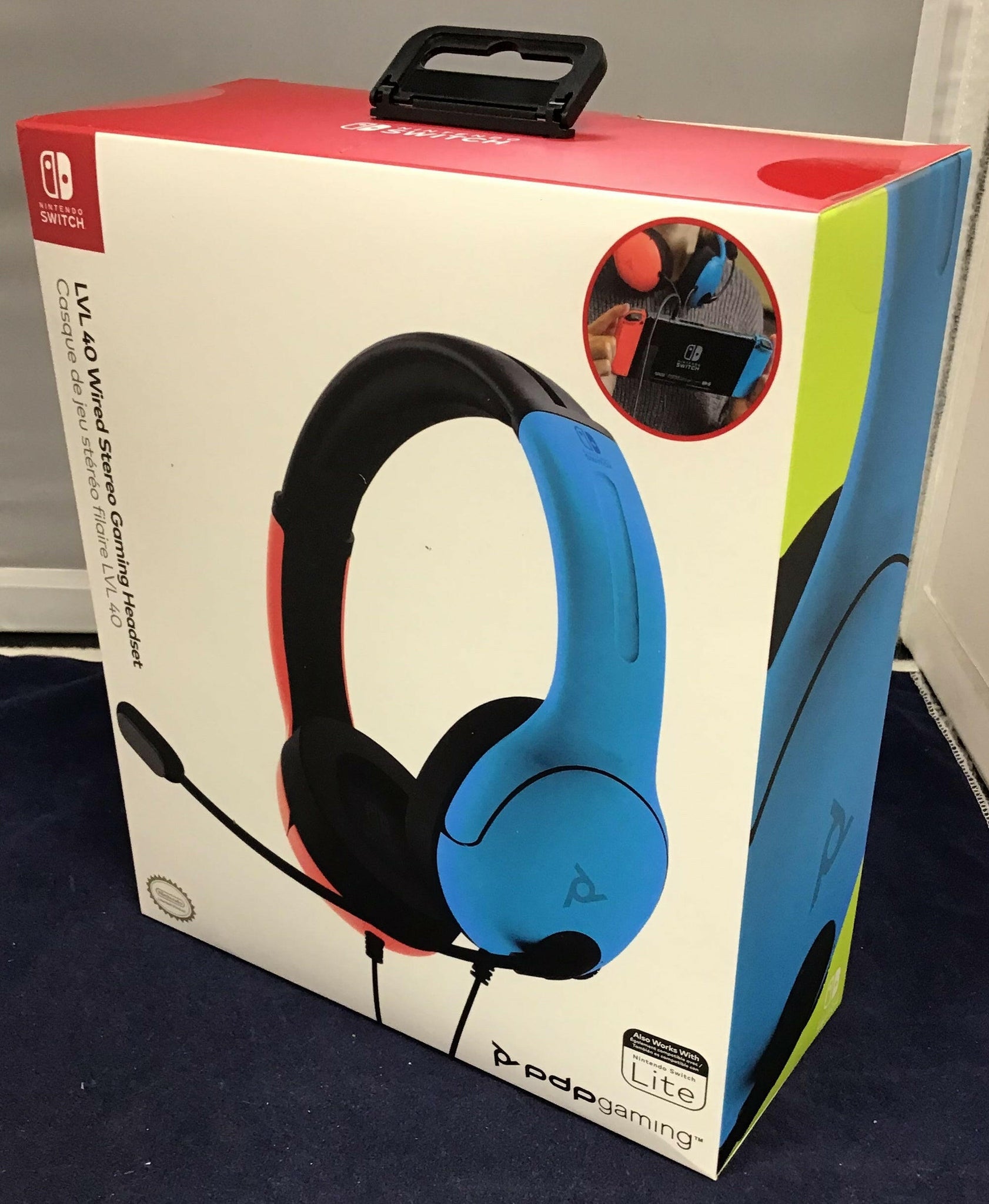 LVL40 Wired Stereo Gaming Headset - Blue/Red