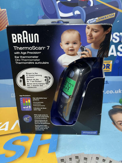 Braun Thermoscan 7 Ear Thermometer with Age Precision - Black Edition.