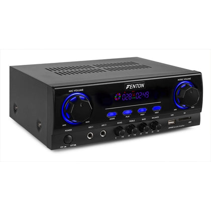 Fenton AV440 Hi Fi Stereo Amplifier With Bluetooth Karaoke Mode USB MP3 Player.