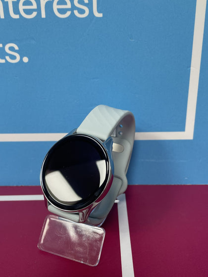 ONE PLUS 74E9 SMART WATCH LIGHT BLUE AND SILVER UNBOXED.