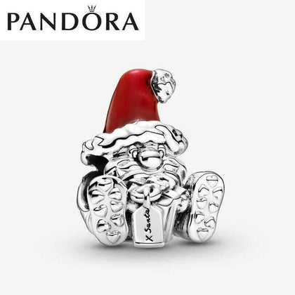 Pandora Seated Santa Claus & Present Charm.