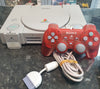 Sony Playstation 1 SCph-7502 with Red Controller & 6 games.