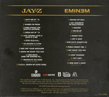 Jay-Z / Eminem ‎– DJ Hero Renegade Edition.