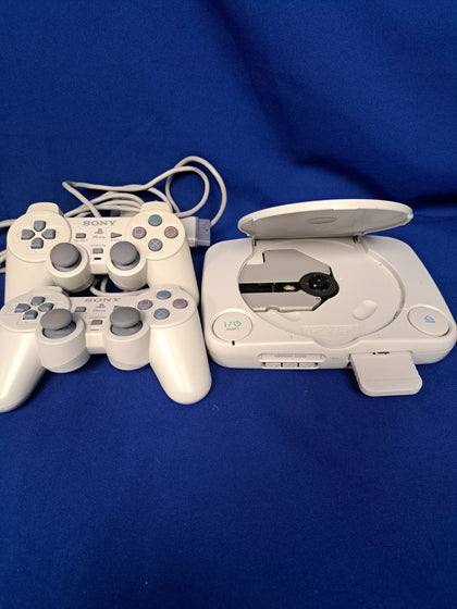 Playstation One Slimline Console - White - With two controllers and Memory Card.