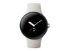 Google Pixel Watch - Polished Silver Case/Chalk Active Band - 4G LTE + Bluetooth/Wi-Fi - Boxed