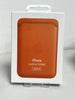 iphone leather wallet orange