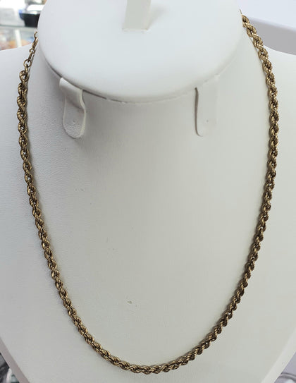 9ct gold rope chain 17