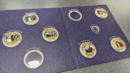 THE LONDON MINT OFFICE  PLATINUM WEDDING  PHOTOGRAPHIC COLLECTION X 6 COINS PRESTON STORE.