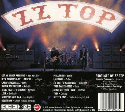 ZZ Top Live: Greatest Hits from Around The World CD.