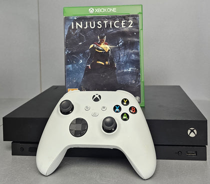 Microsoft Xbox One x 1TB Game Console - Black + Injustice 2.