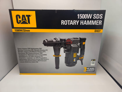 CAT ROTARY HAMMER DX27 1500W/32mm SDS - OPENED NEVER USED.
