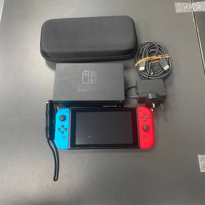 Nintendo Switch (Neon Red/Neon blue) W/Dock & Carry Case.