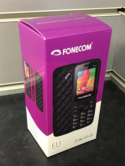 **BOXED & BRAND NEW** FONECOM F11 Mobile Phone **BLACK** - Dual SIM - Unlocked.